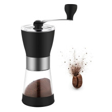 Elektrisk kaffekvern: Manuell kaffekvern med ultratynn keramisk kvern, frisk smak som beholder essensielle oljer, kompatibel med forskjellige