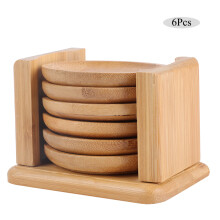 Round Wooden Drink Coasters Set, Zen-inspired Design, Non-slip and Non-stick, Suitable for Kinds of Cups, Enhances Home Kitchen Table Decor, Easy to C