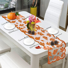 Maple Leaf Designs bordløper til høstbryllup, unikt sømløst design, lettstelt, vaskbar, utsøkte kanter, løsner ikke tråden lett, perfekt for
