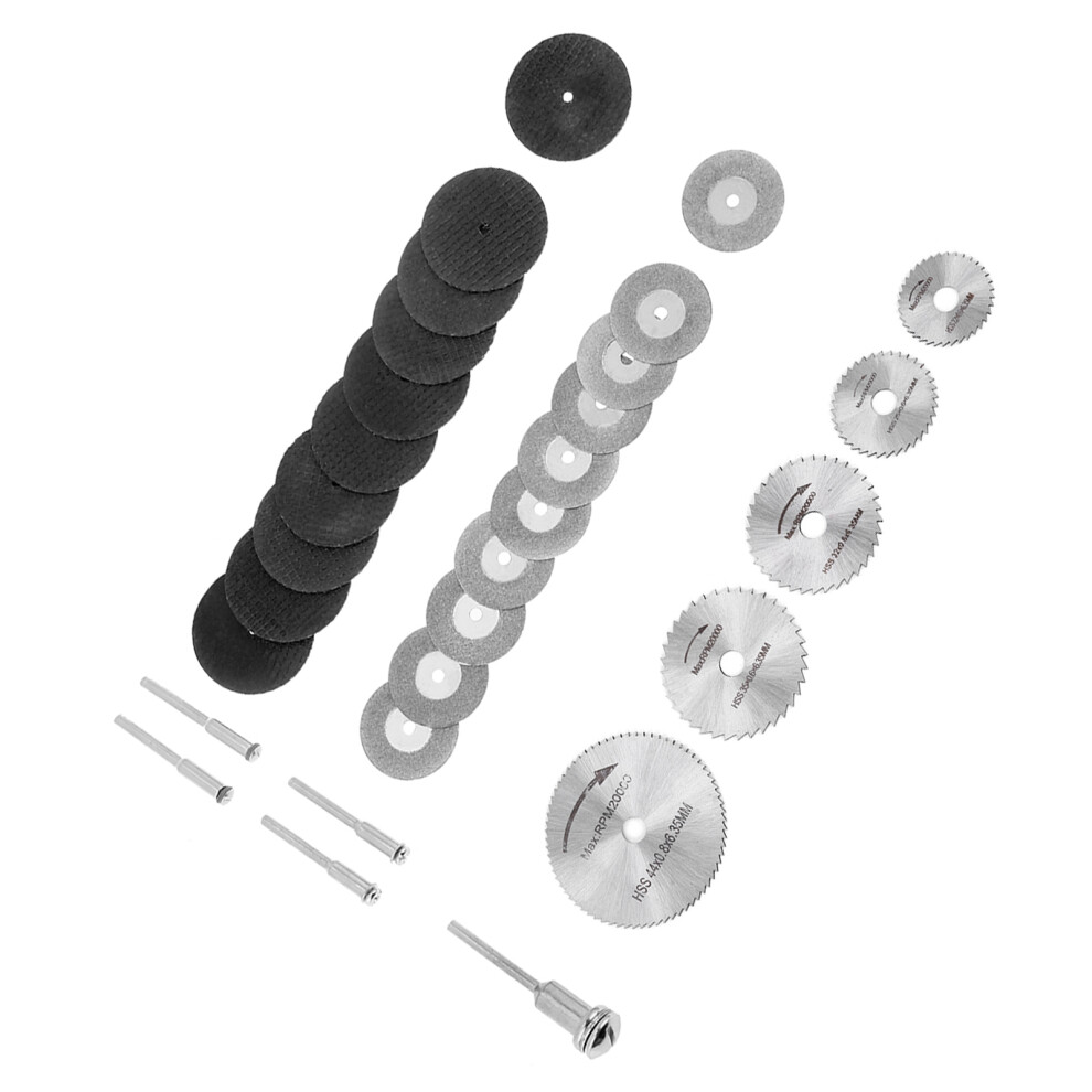 30Pcs Diamond & Hss Circular Saw Blades Set With Mandrels For Rotary Tools 7901362885171