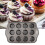 Σετ ταψιών ψησίματος, καλούπι για cupcakes με 12 οπές, αφαιρούμενος πάτος, 3