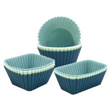Silikonformar Återanvändbara muffinsformar Non-stick muffinsformar Set Livsmedelsklassade silikonformar BPA-fri Ugnssäker Mikrovågssäker