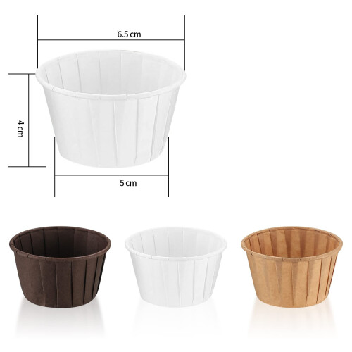 Forminhas de papel para cupcakes e muffins, feitas de material próprio para alimentos, sem necessidade de forma, com um toque elegante e sofisticado 1