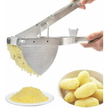 Ergonomic Potato Ricer, Stainless Steel Masher Incorporates Air For Fluffy Results, High Quality Design Resists Stains Corrosion, Ideal For Commercial
