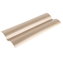 Perforiertes Backblech für handwerklich hergestelltes Brot, antihaftbeschichtete Backform aus Kohlenstoffstahl, lebensmittelechtes Material mit