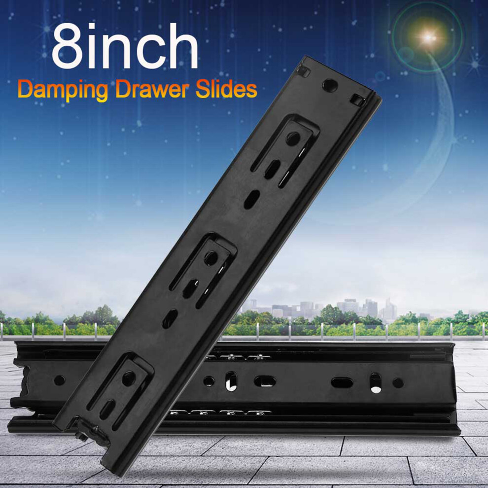2Pcs 8In Mini Drawer Slides Full Extension Guide Rails For Cupboards 6931362885582