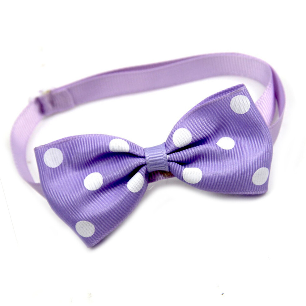 (purple white dot) Dog Collar Bow Tie Pets Grooming Accessories Decorations Clothing-image-OPC-PN5KWR7-NEW