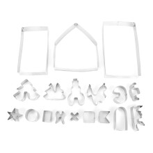 Cortadores geométricos de aço inoxidável para biscoitos, ideais para confeitaria, resistentes à ferrugem, perfeitos para criar formatos