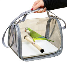 Travel Cage for Bird, Transparent Travel Cage for Conure, Portable Parrot Cage, Outdoor Adventure Carrier