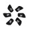 6-stückiges Set elastischer Golfschlägerkopfspanner Schwarz, 48-60, 11,57,5 cm 2