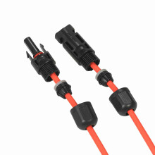 1Pair Solar Panel Extension Cable Wire 10AWG Connector 6mm² Cable Black&Red uk