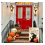 Toile avec image Décoration pour Halloween Jute avec chat noir 4