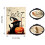 Toile avec image Décoration pour Halloween Jute avec chat noir 2