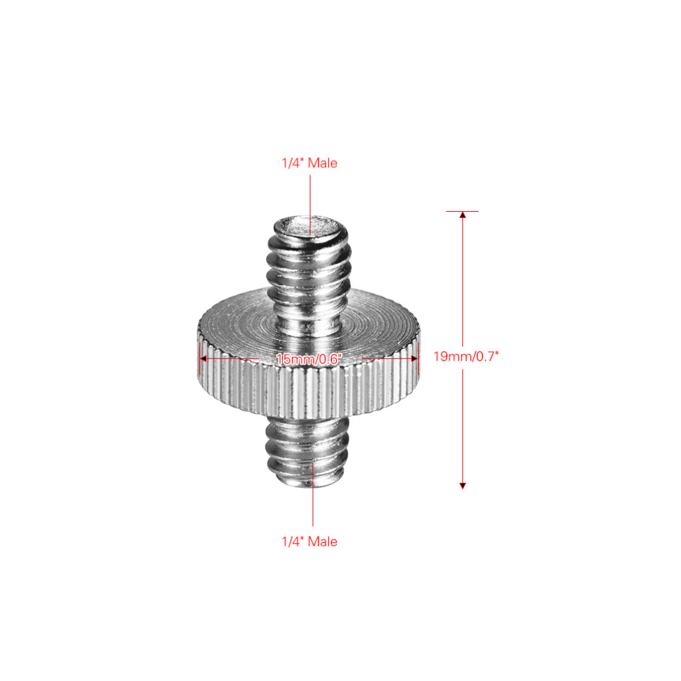 Set Of 5 1/4"-20 Male Thread Adapter For Tripod & Ballhead Connect 6911362887731