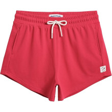 MaaMgic Pantalones Cortos de Chándal para Mujer Rojo L