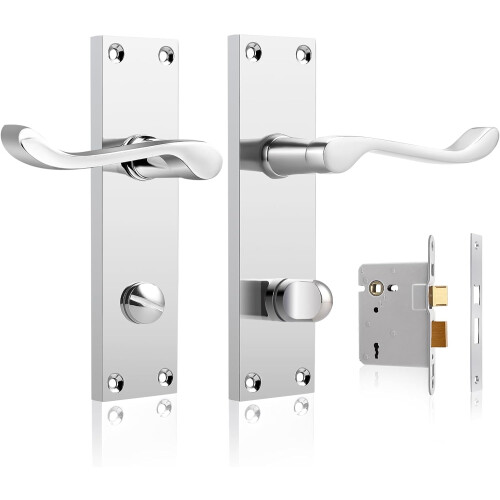 Probrico Türgriffe Internes Schloss Silber 6 Paar