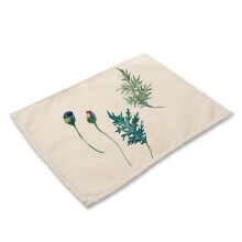 Buntes grünes tropisches Platzset mit Sensorsteuerung, Aquarell-Design, rutschfester Rückseite und maschinenwaschbarem Stoff für die