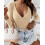 Fisoew Jersey Cuello Mujer Beige M 3