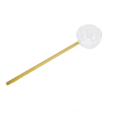 Colheres de vidro resistentes ao calor, colheres de vidro borossilicato para mexer café, chá, coquetéis, bebidas quentes e frias, perfeitas para