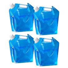 Practical Water Carrier, Collapsible Water Container For Outdoor Adventures, Leak-proof With Heavy Duty Threaded Spout For Reliable Storage (Clear, 4