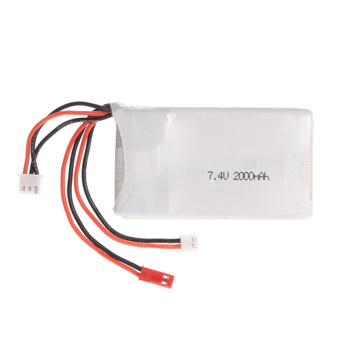 2S 7.4V 2000mAh LiPo Battery for RC Transmitter, Compact Size 2