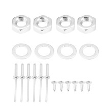 Universal Hood Lock Pin Kit for Racing Cars Silver Quick Fit Durable Material