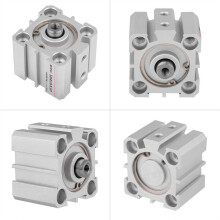 SDA25-10 Aluminium Doppelwirkender Druckluftzylinder 25 mm Ø, 10 mm Hub