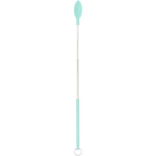 Espátula de silicone para potes de cosméticos, design retrátil, comprimento ajustável, ferramenta de colher de silicone flexível, utensílio de