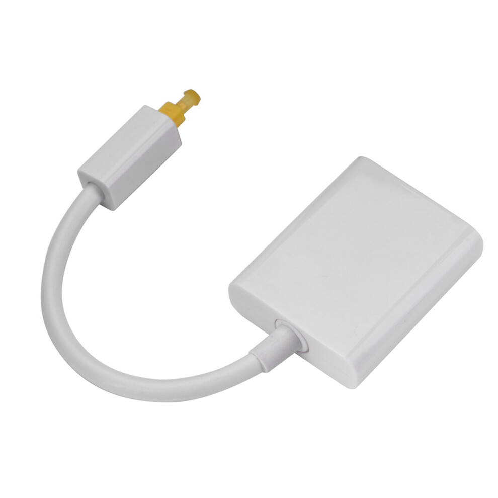 Dual Port Toslink Optical Audio Splitter Adapter 1 In 2 Out White 3461362896729