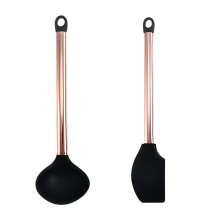 Deliciul bucătarului, set de tacâmuri de gătit din silicon cu calități non-abrazive și rezistente la căldură, mâner din oțel inoxidabil