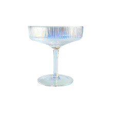 Elegantes taças de cristal sem chumbo para coquetéis, taças vintage estilo coupé para Cosmopolitan, Manhattan e champanhe, taças caneladas em