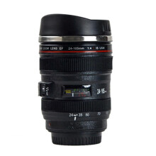 Origineel cadeau voor fotografen: roestvrijstalen cameralensmok, een origineel kerstcadeau voor mannen, vrouwen en liefhebbers. De transparante