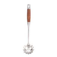 Widelec do makaronu Silk Touch ze stali nierdzewnej z miedzianą łyżką do spaghetti, elegancki design zapewniający wysoką wydajność i łatwą