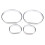 4pcs Chrome Car Dashboard Speedometer Gauge Frame for BMW E46 2