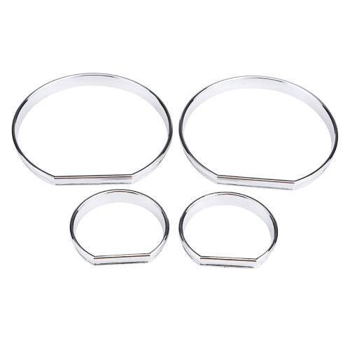 4pcs Chrome Car Dashboard Speedometer Gauge Frame for BMW E46 1