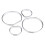 4pcs Chrome Car Dashboard Speedometer Gauge Frame for BMW E46 5