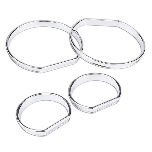 4pcs Chrome Car Dashboard Speedometer Gauge Frame for BMW E46 2