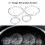 4pcs Chrome Car Dashboard Speedometer Gauge Frame for BMW E46 4