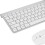 Stylish Silver Slim 2.4GHz Wireless Keyboard Mouse Bundle for Desktop 9