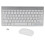 Stylish Silver Slim 2.4GHz Wireless Keyboard Mouse Bundle for Desktop 2