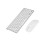 Stylish Silver Slim 2.4GHz Wireless Keyboard Mouse Bundle for Desktop 12
