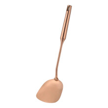 Espátula larga para cozinhar, concha/colher de aço inoxidável com cabo ergonômico e design de borda chanfrada, utensílio de cozinha