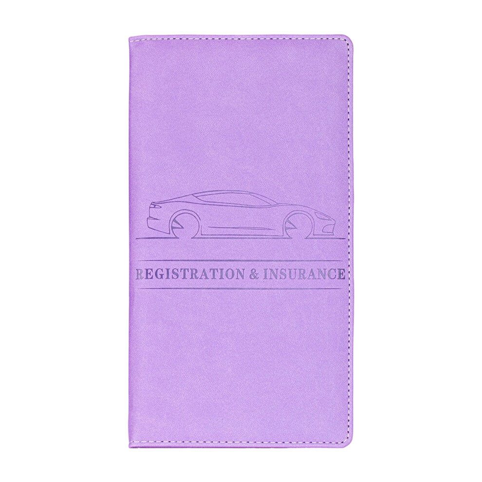 Car Registration And Insurance Holder With Magnetic- Purple 7754000376872