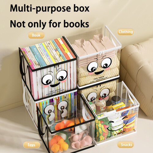 Sturdy Clear PVC Book Storage Container Pliable-as picture 1