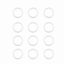 20pcs Silicone Dummy Pacifier O Rings for Baby Chain Clips Safe Holder White