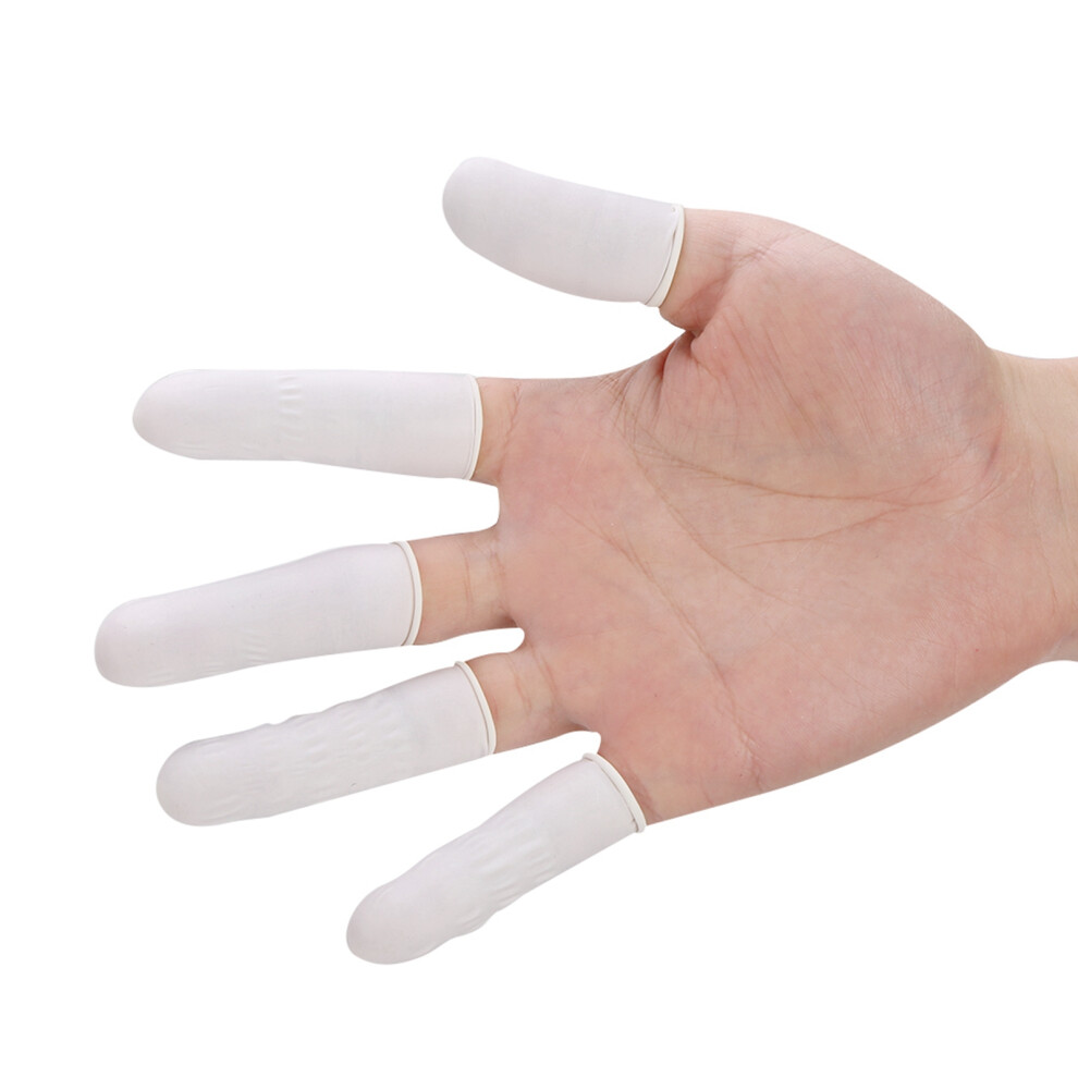 300pcs Elastic Natural Latex Finger Cots Ultra Thin Safety for Nails & Tattoos