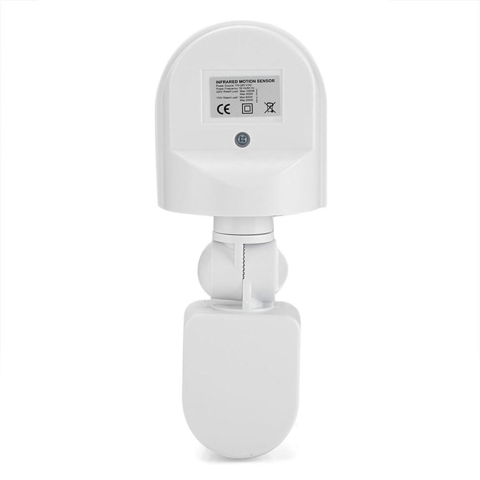 White 240V Pir Body Motion Infrared Sensor Switch For Light Bulbs Adjustable 8781362898338