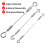Adjustable Automatic Wire Rope Spring Hook Clothesline System With Stainless Steel Cable Size Color Medium Kit 2