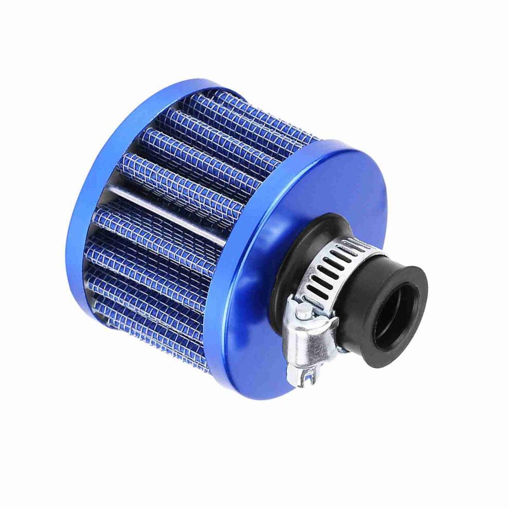 12Mm Universal Car Intake Filter Kit With Breather Cover For Cold Air Blue 8131362897204