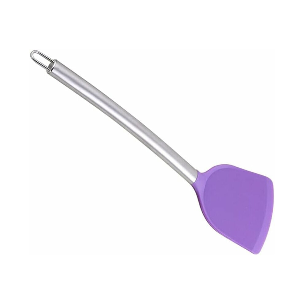 Non Scratch Kitchen Tool, Ergonomic Handle, Silicone Turner for Cooking, Easy Cleaning, Heat Resistant up to 240 degrees Celsius, Stainless Steel Supp-image-OPC-PN5MFZX-NEW